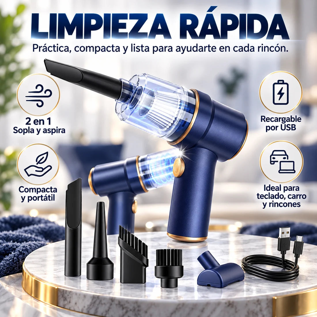 PowerClean 4X - Aspiradora 4 en 1