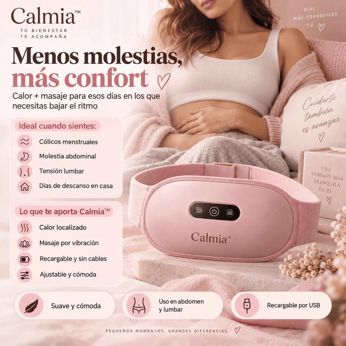 Almohadilla Termica: Alivio y calor para tus cólicos.