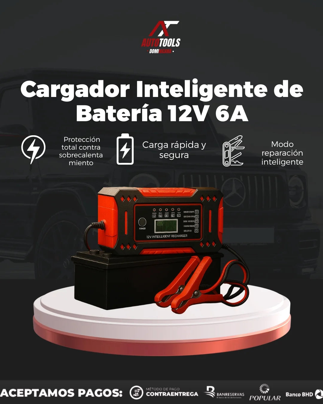 Cargador De Baterías 12V 6A G7 Car