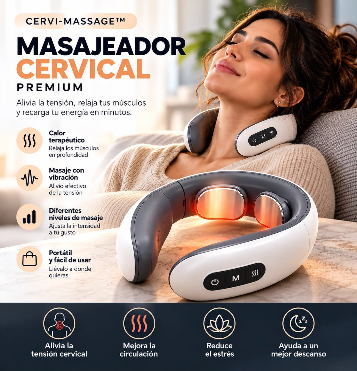 Cervi Massage™: Masajeador Cervical Premium