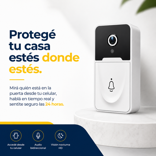 Timbre Inteligente WiFi con Cámara HD